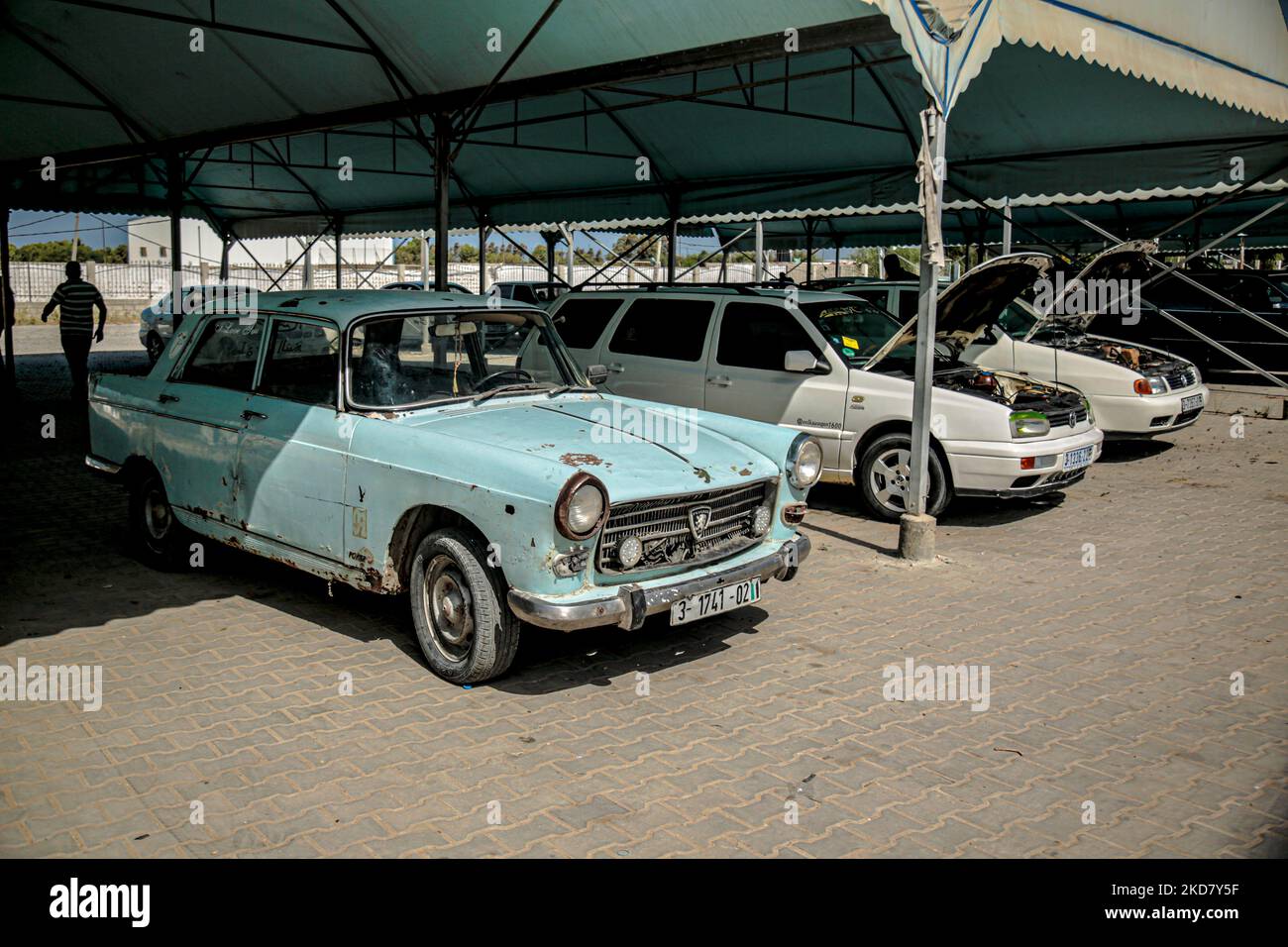 Gaza. Palestine, a market for selling old cars in Gaza Stock Photo