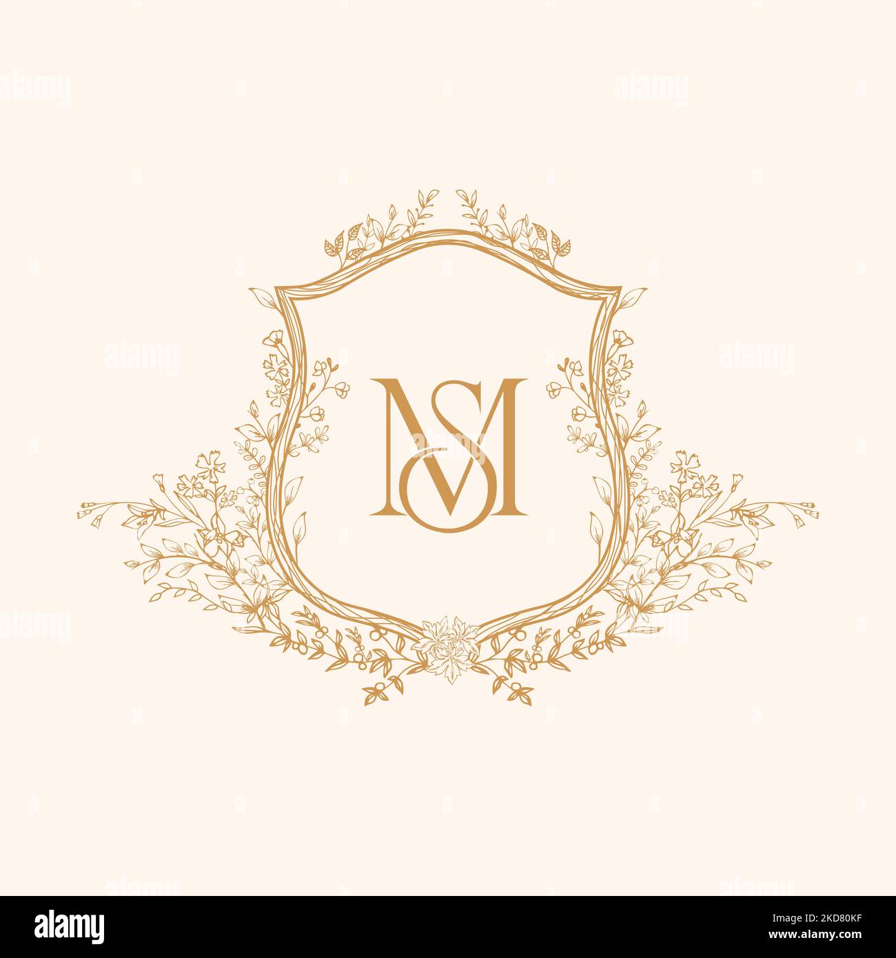 MN Initial Wedding Monogram Logo Crest, Wedding Logo Design, Custom Wreath Wedding  Monogram, Crest Initial Wedding Logo Stock Vector Image & Art - Alamy