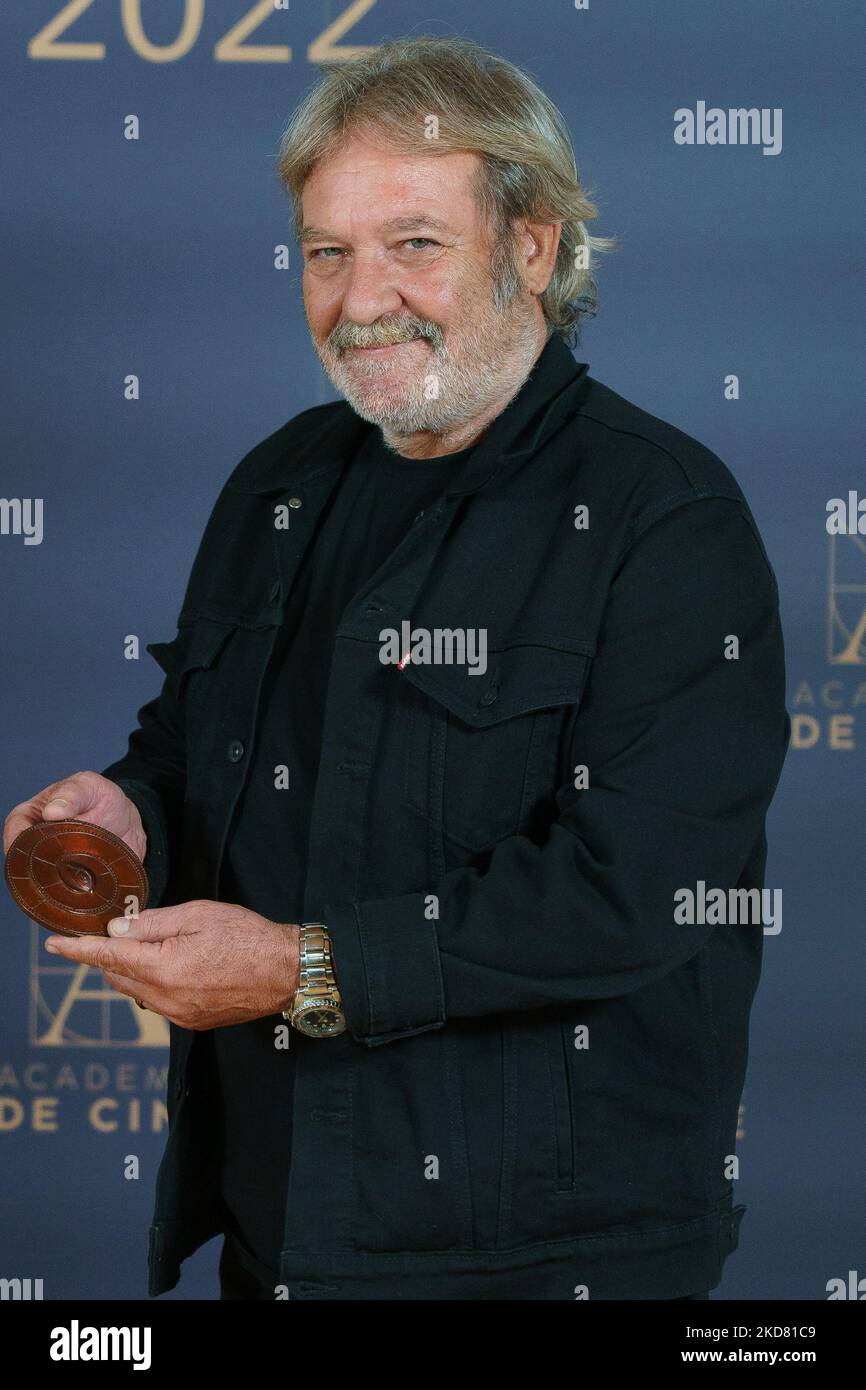Actor Jorge Perugorría receive the Golden Medal of the Spanish Cinema Academy on April 19, 2022 in Madrid, Spain. (Photo by Oscar Gonzalez/NurPhoto) Stock Photo