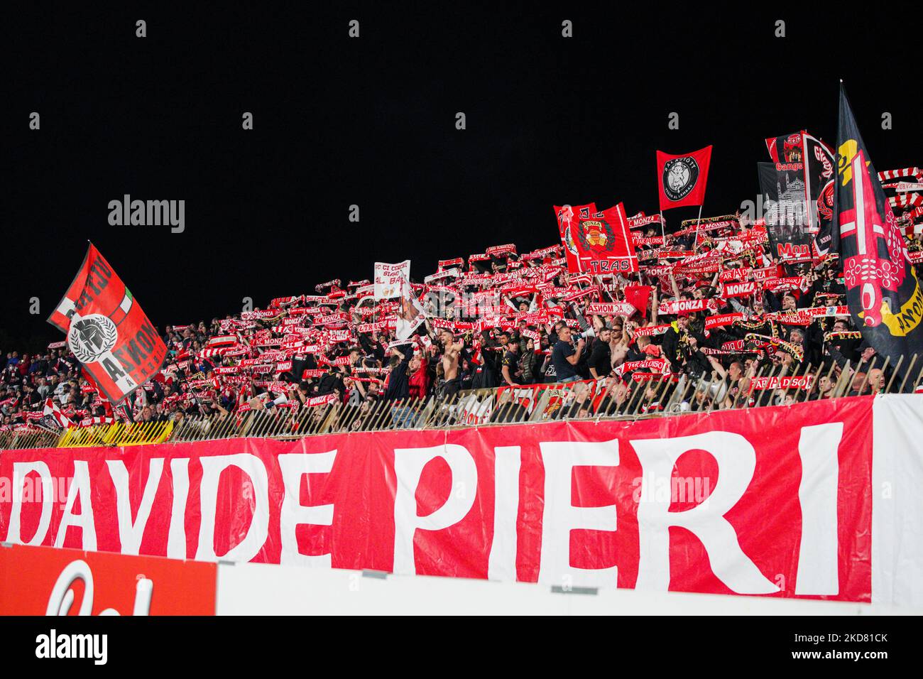 Ac Monza Supporters during AC Monza against Brescia Calcio, Serie B, at U-Power Stadium on April 18, 2022. (Photo by Alessio Morgese/NurPhoto) Stock Photo