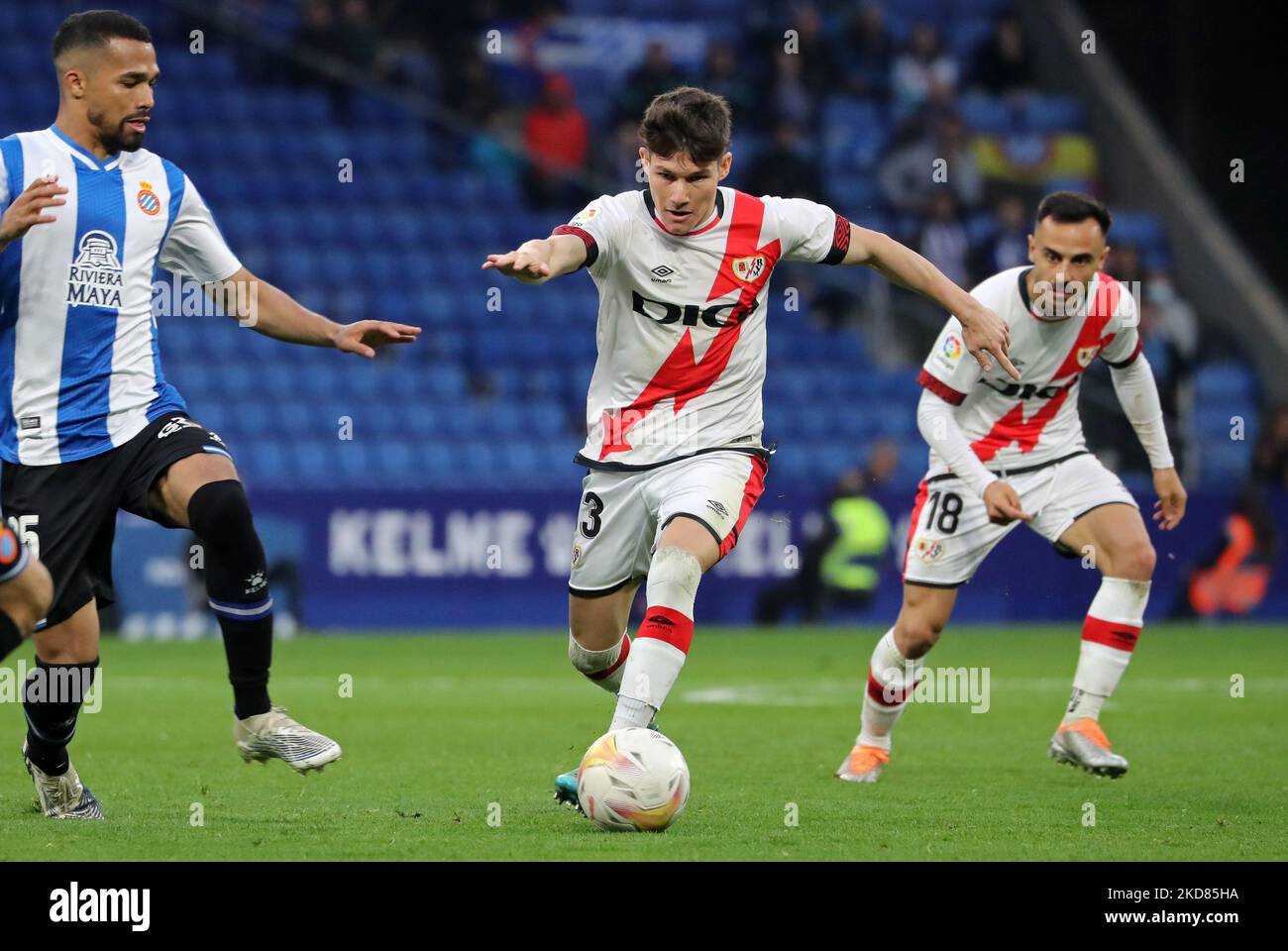 Francisco Garcia during the match between RCD Espanyol and Rayo Vallecano, corresponding to the week 33 of the Liga Santander, played at the RCDE Stadium, in Barcelona, on 21th April 2022. (Photo by Joan Valls/Urbanandsport /NurPhoto) Stock Photo