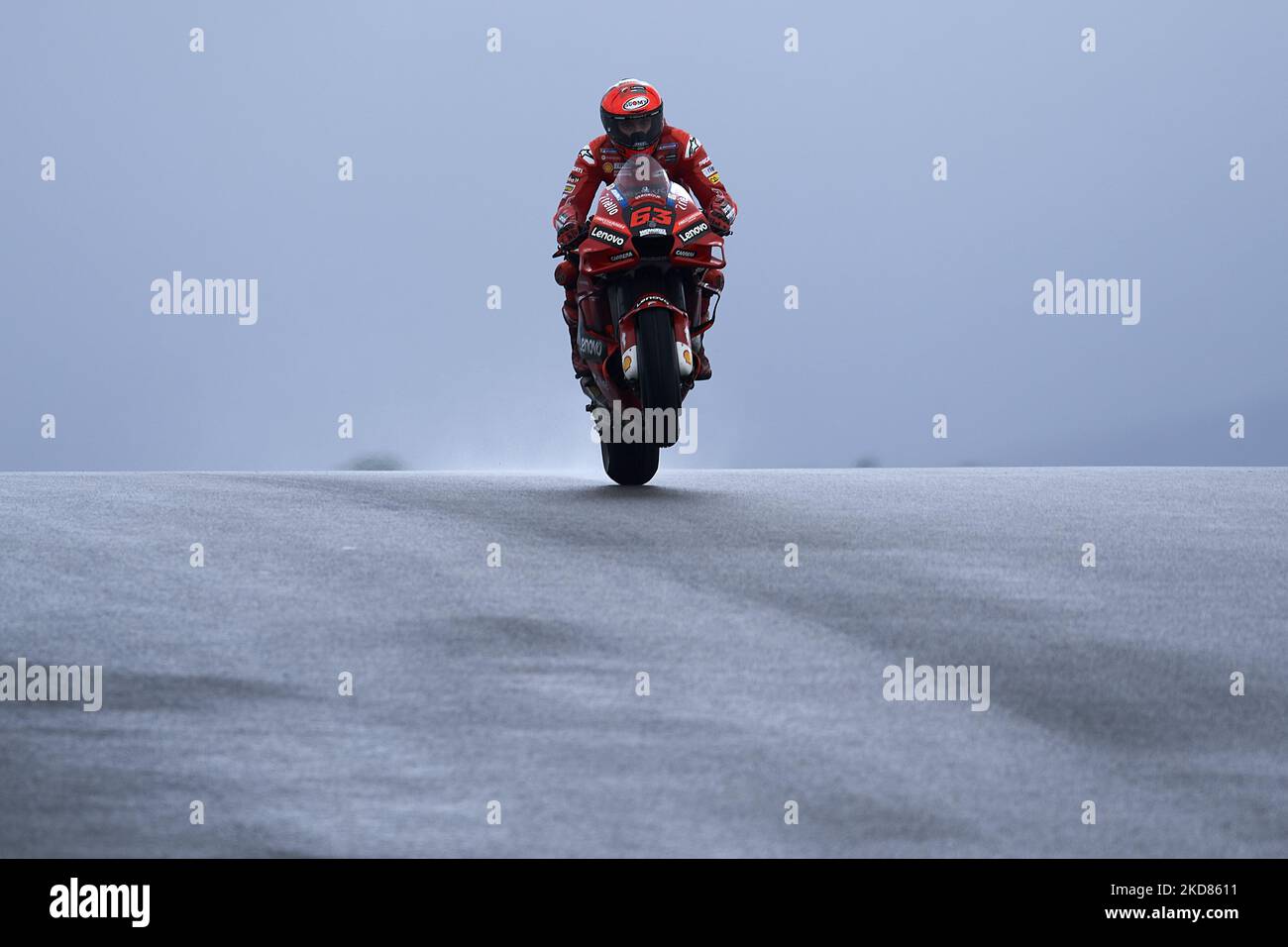 Francesco Bagnaia (63) of Italy and Ducati Lenovo Team Ducati making a ...
