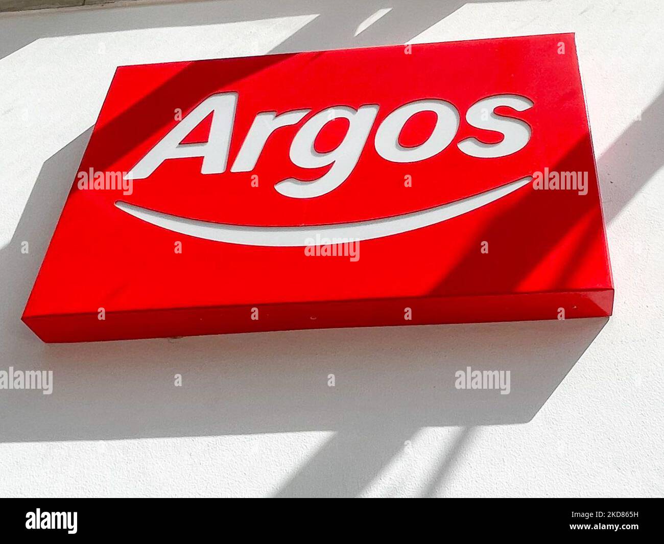 An Argos logo is seen in London 22 April 2022. (Photo by Giannis  Alexopoulos/NurPhoto Stock Photo - Alamy