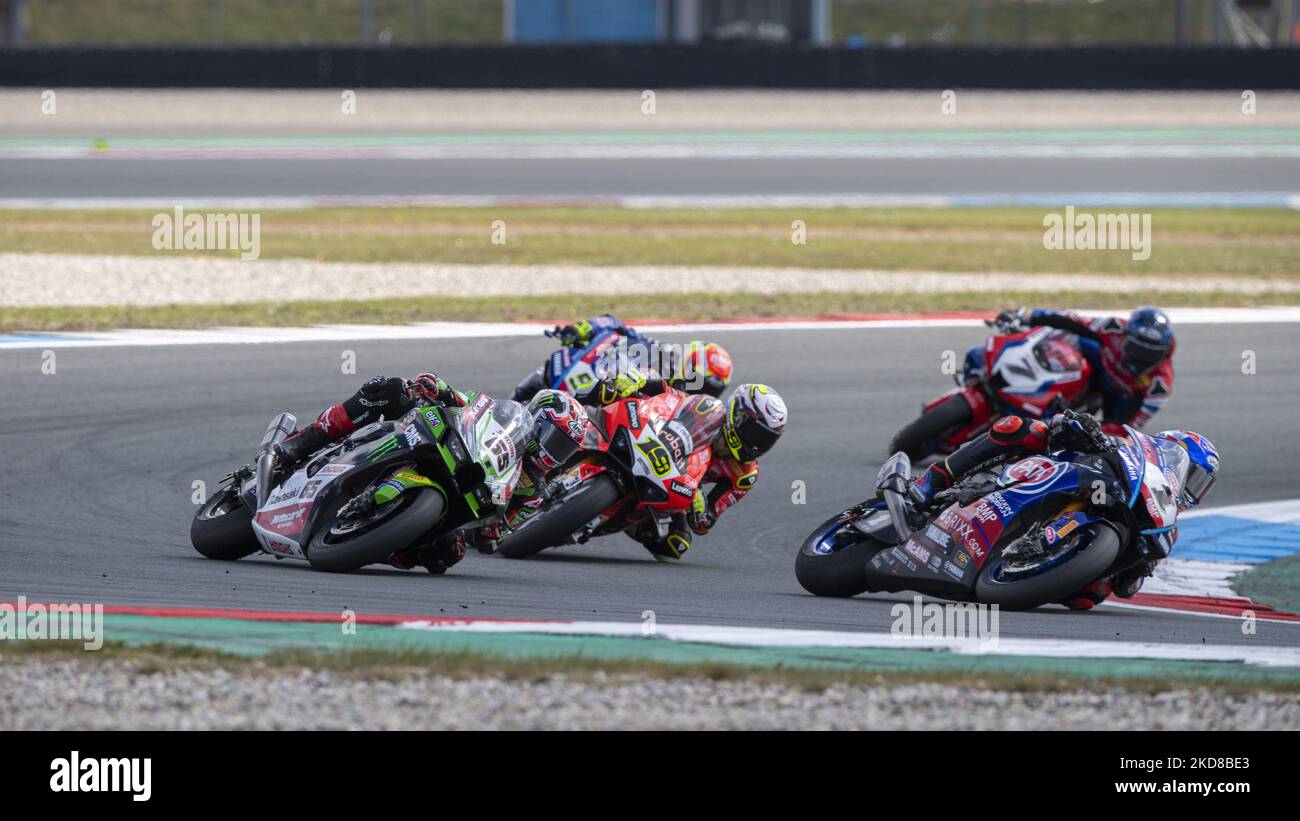 First lap during the World SuperBike SBK Motul Dutch Round FIM