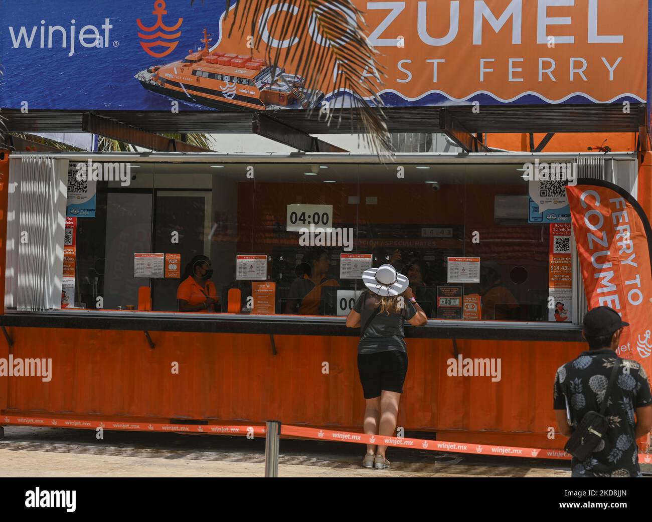 Cozumel high speed passenger ferry hires stock photography and images