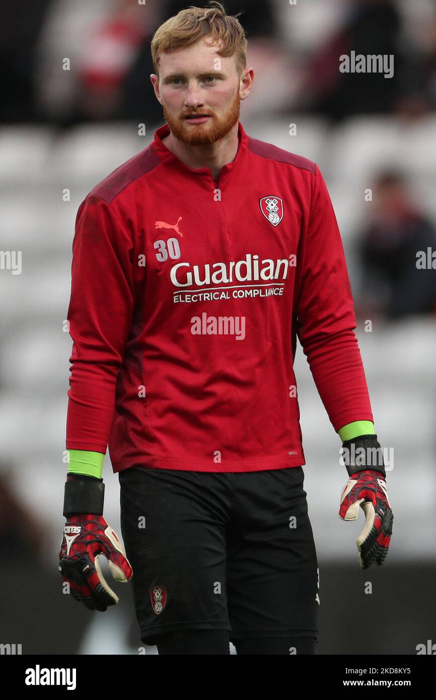 SUNDERLAND, UK. APR Josh Chapman of Rotherham United during the Sky Bet ...