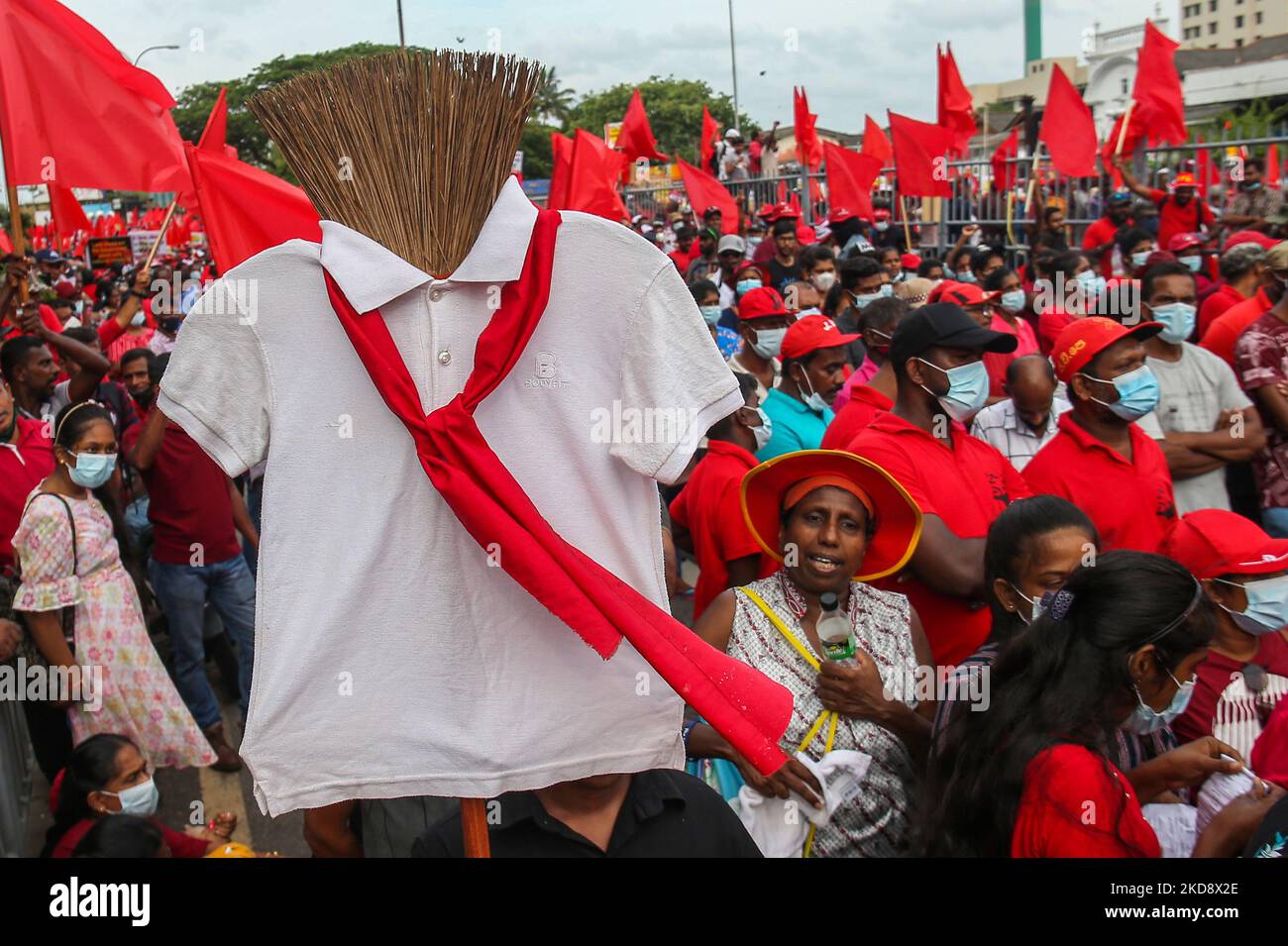Supporters of People's Liberation Front party gather to MayDay rally