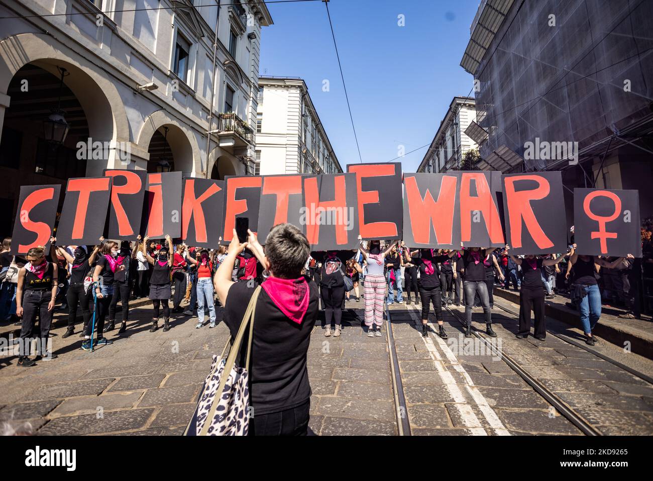 Feminist demonstration Not one less in Torino during the May Day to ...