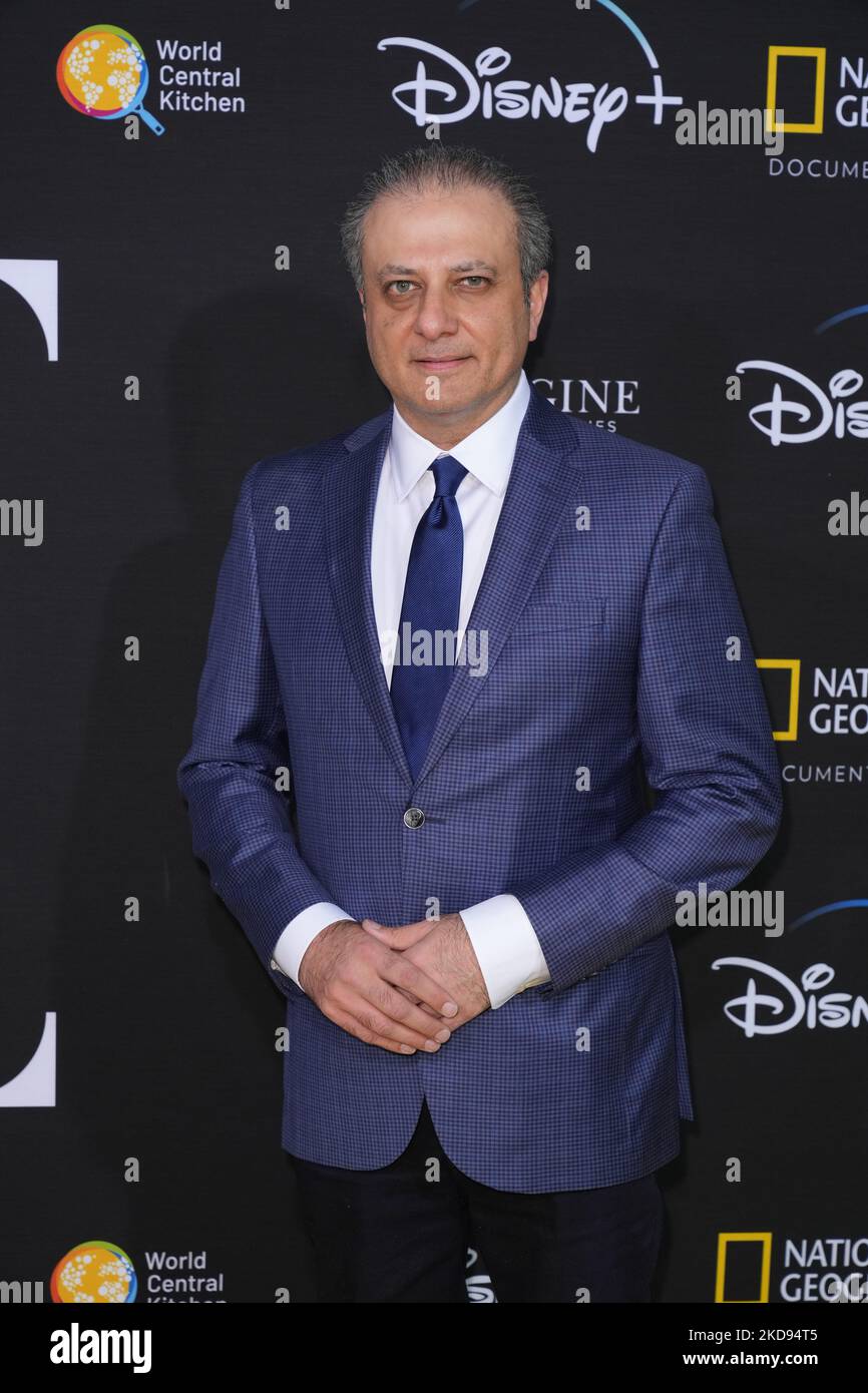 NEW YORK, NEW YORK - MAY 03: Preet Bharara attends National Geographic Documentary Films' WE FEED PEOPLE New York Premiere at SVA Theater on May 03, 2022 in New York City. We Feed People streams on Disney+ on May 27. (Photo by John Nacion/NurPhoto) Stock Photo