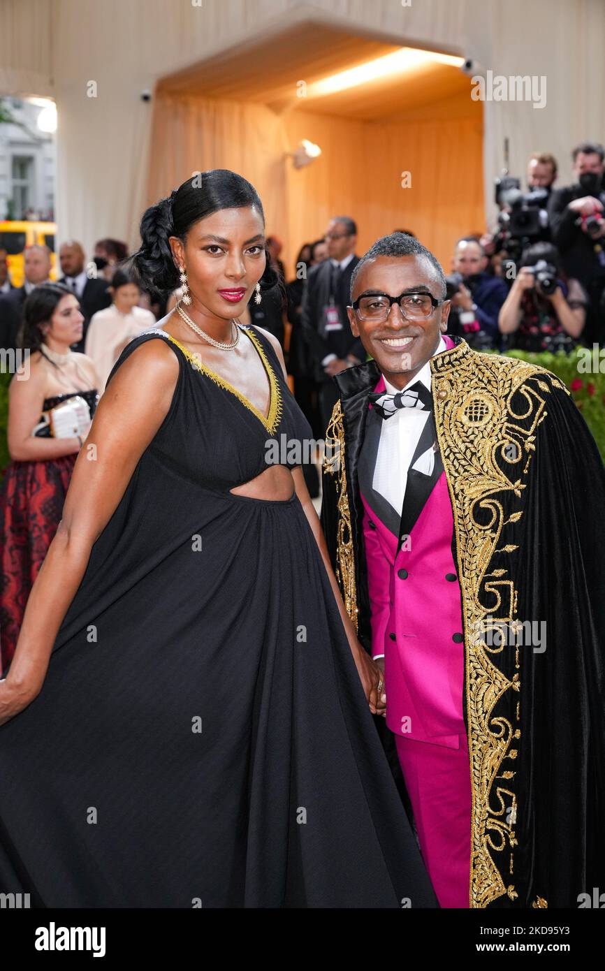 NEW YORK, NEW YORK MAY 02 Maya Haile and Marcus Samuelsson attend