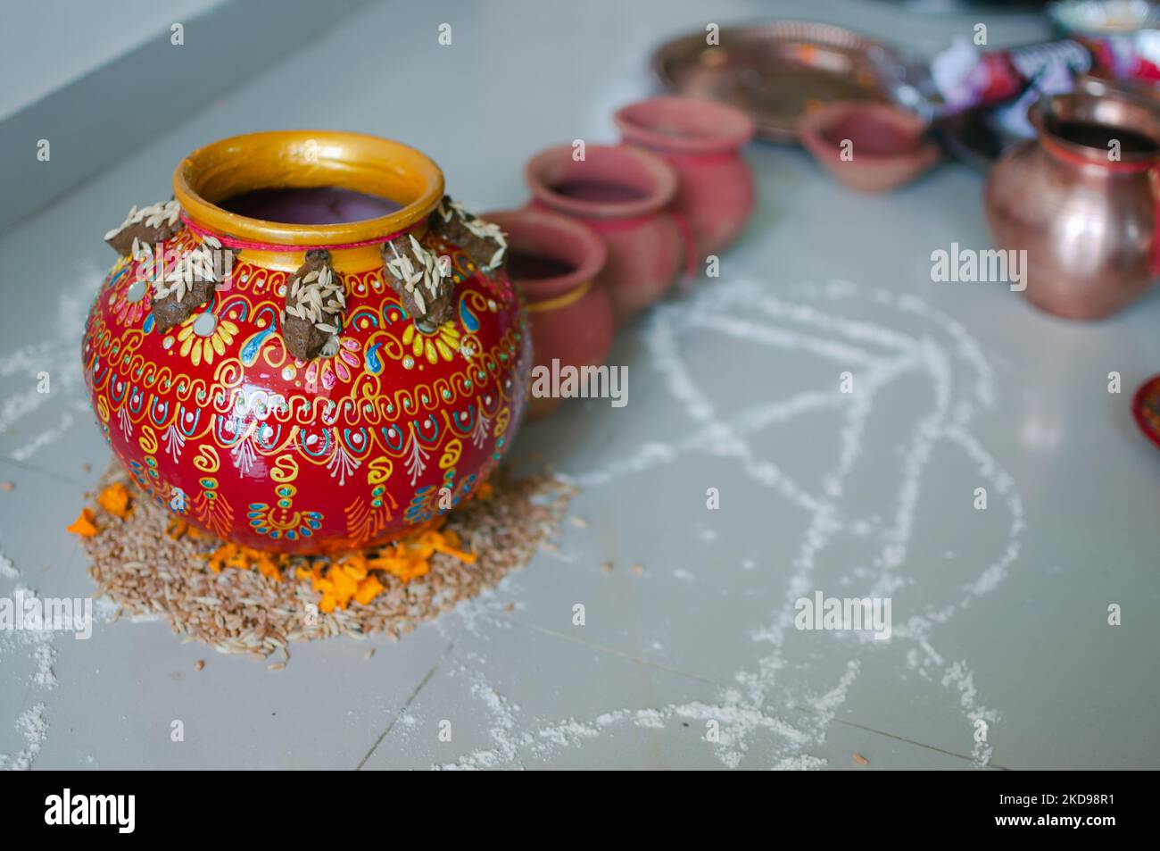 A traditional hindu rituals in indian wedding, closeup shot Stock Photo ...
