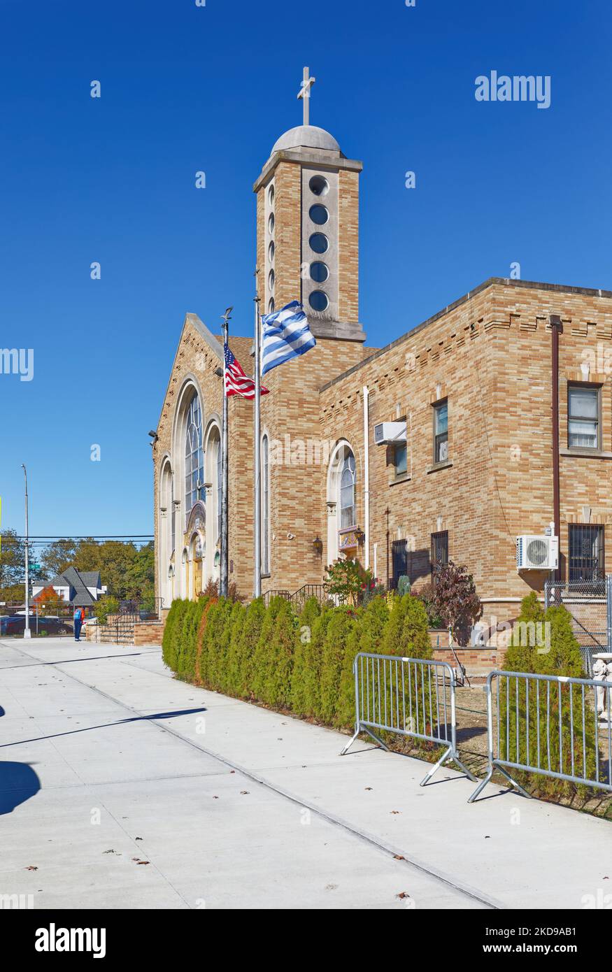 St. Demetrios Greek Orthodox Church is in the residential neighborhood