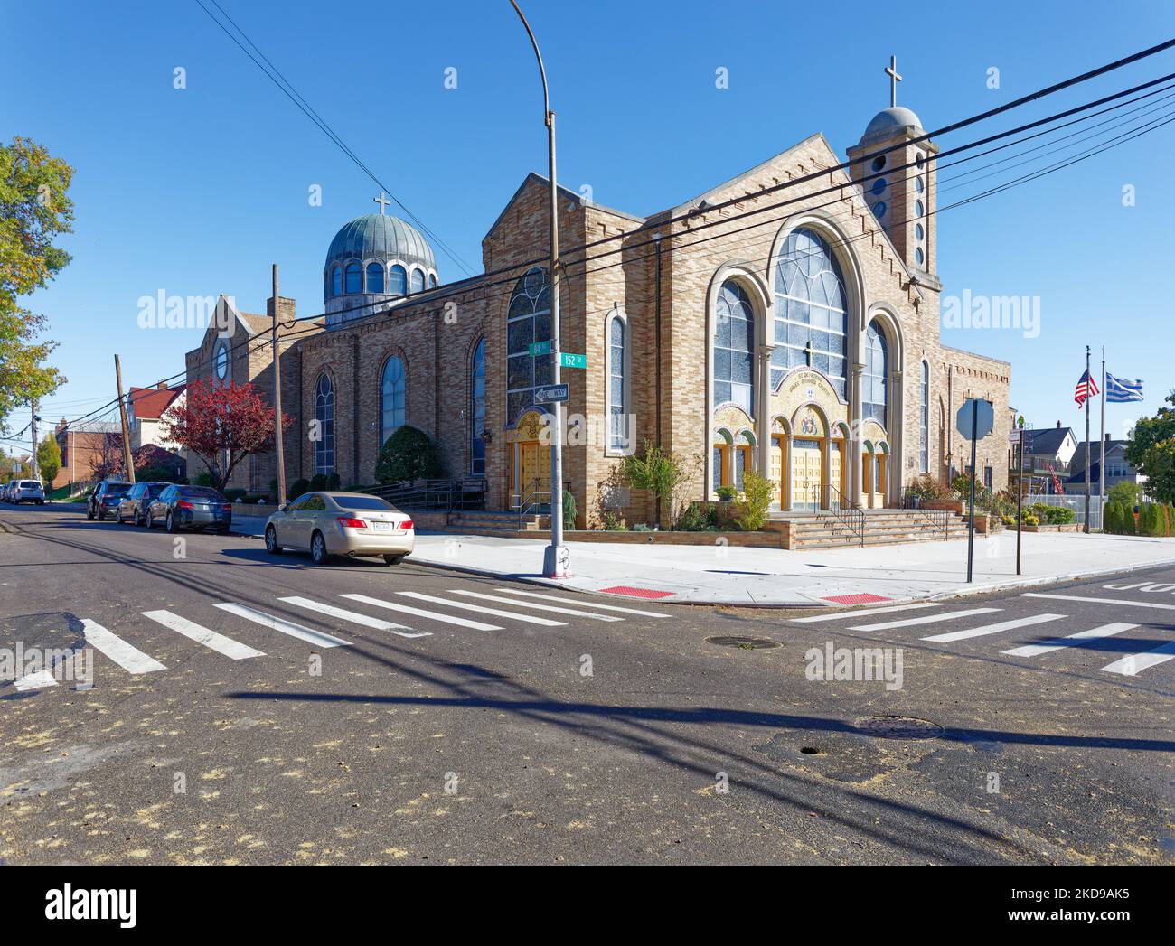 St. Demetrios Greek Orthodox Church is in the residential neighborhood