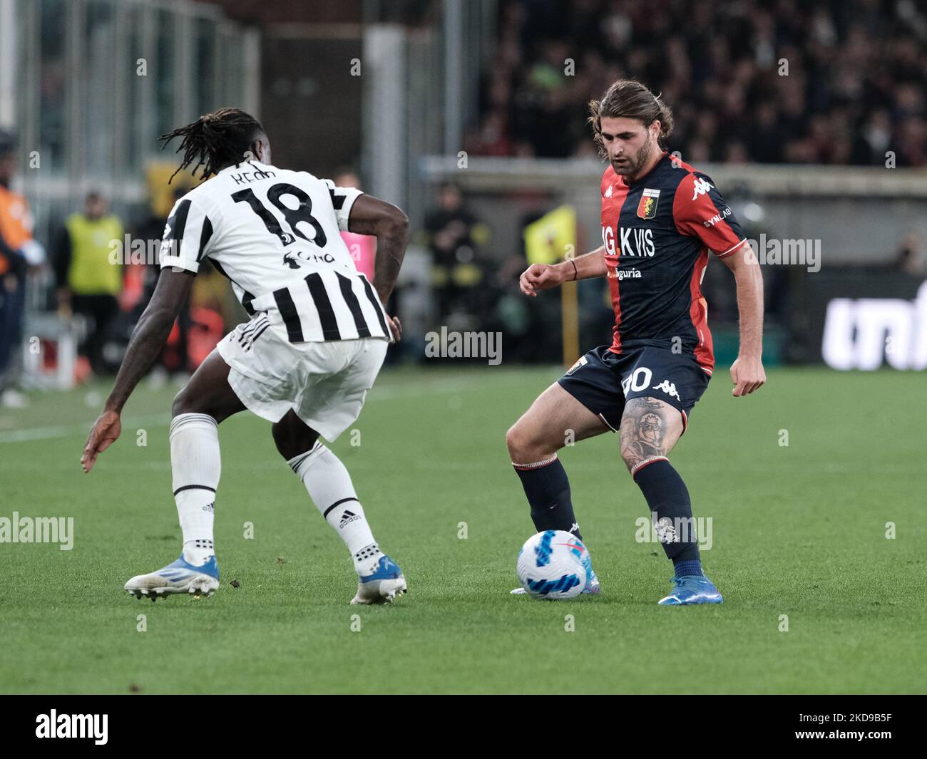 Genoa, Italy. 30 April 2022. Manolo Portanova of Genoa CFC in action during  the Serie A football match between UC Sampdoria and Genoa CFC. Credit:  Nicolò Campo/Alamy Live News Stock Photo - Alamy