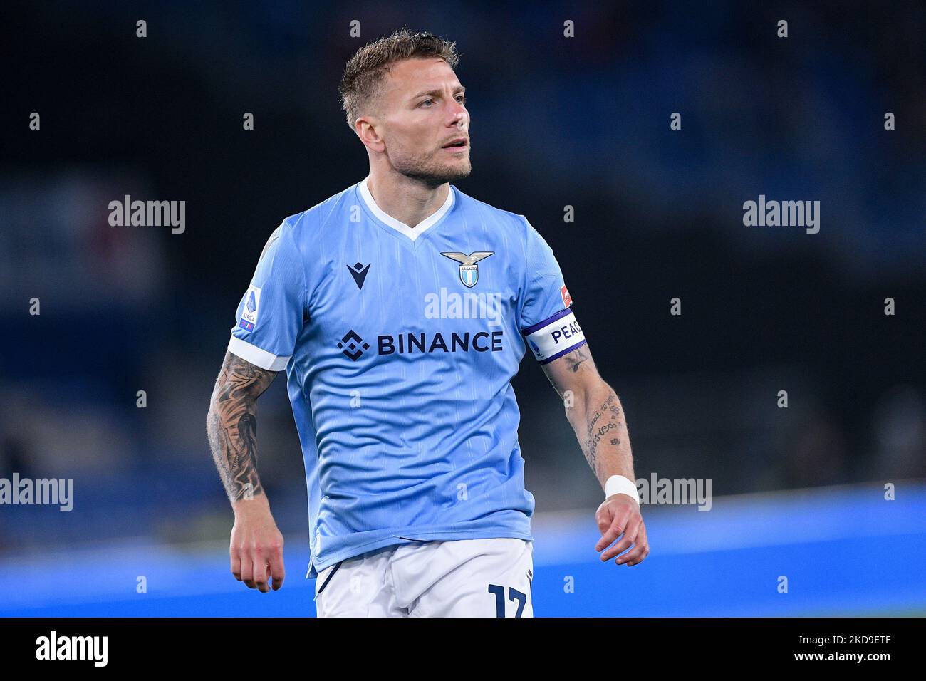 Ciro Immobile of SS Lazio during the Serie A match between SS Lazio and UC Sampdoria on May 7, 2022 in Rome, Italy. (Photo by Giuseppe Maffia/NurPhoto) Stock Photo