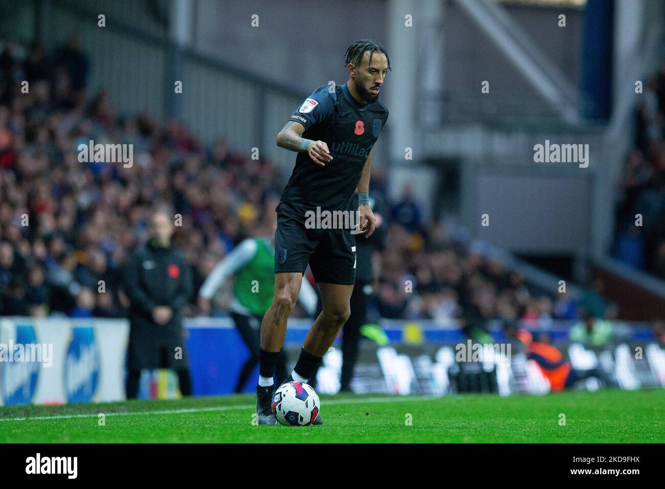 Sorba Thomas #7 of Huddersfield Town in possession during the Sky Bet Championship match Blackburn Rovers vs Huddersfield Town at Ewood Park, Blackburn, United Kingdom, 5th November 2022  (Photo by Phil Bryan/News Images) Stock Photo