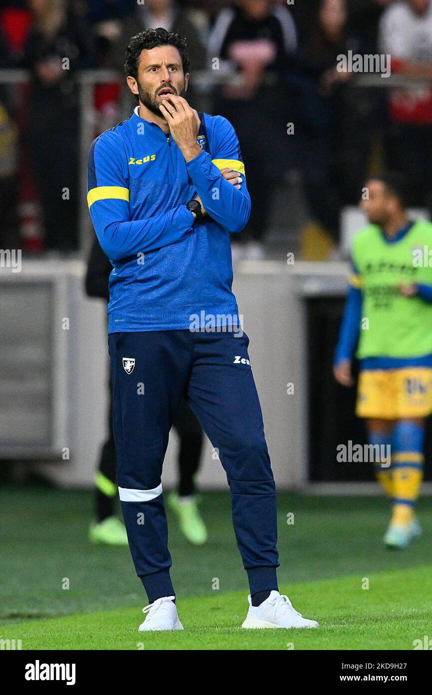 Fabio Grosso Treinador Frosinone Durante Partida Campeonato