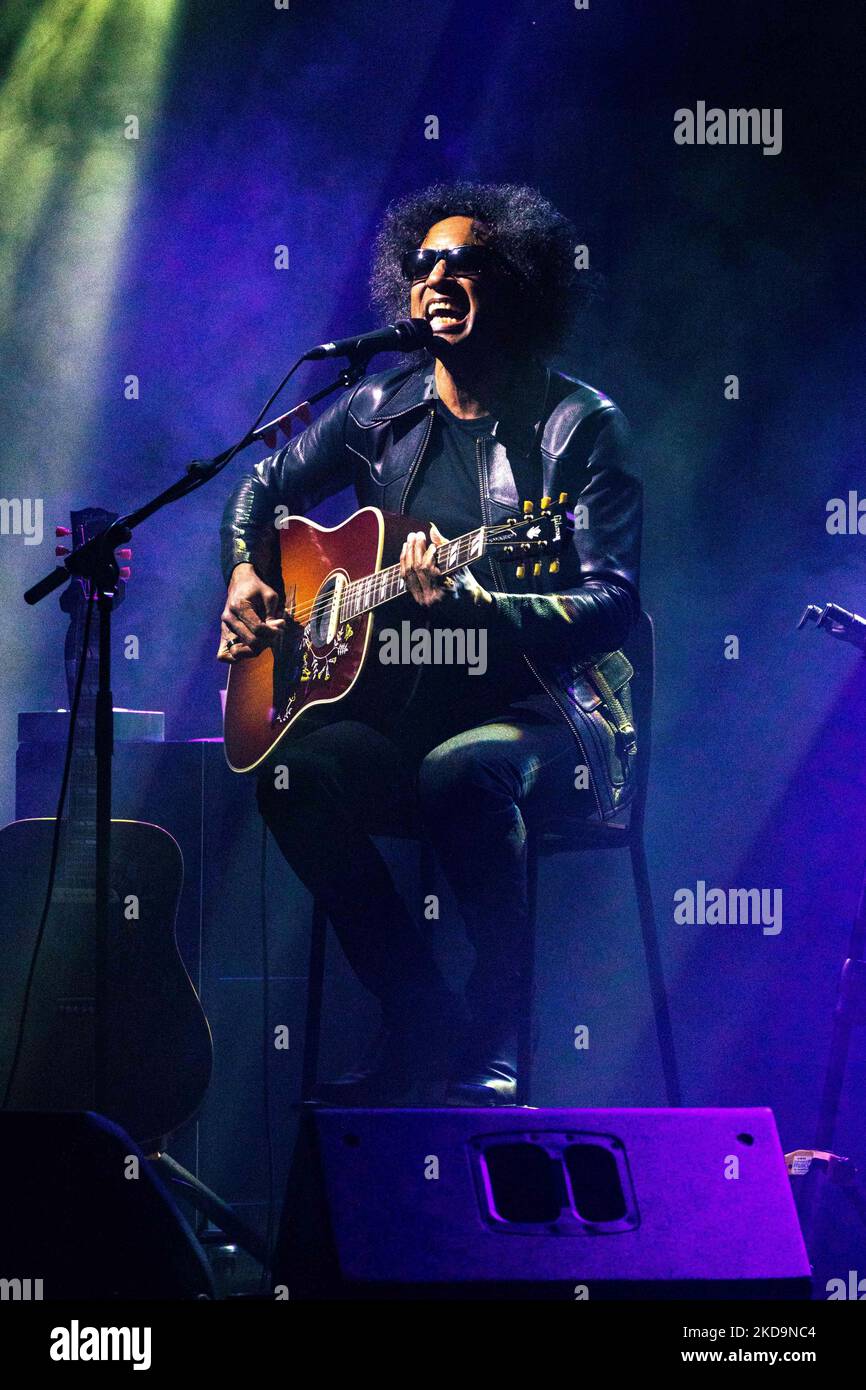 American musician - best known as the current co-lead vocalist and rhythm guitarist for the rock band Alice in Chains - William DuVall in concert at Santeria, Milano, Italy, on May 10 2022. He joined Alice in Chains in 2006, replacing the band's original lead singer, Layne Staley, who died in 2002, and shares vocal duties with guitarist/vocalist Jerry Cantrell. DuVall has recorded three albums with the band: 2009's Black Gives Way to Blue, 2013's The Devil Put Dinosaurs Here, and 2018's Rainier Fog.[3] DuVall won an ASCAP Pop Music Award for co-writing the song 'I Know' for Dionne Farris in 19 Stock Photo