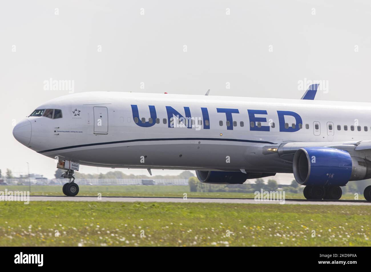 United Airlines Boeing 767-300 aircraft as seen departing from ...