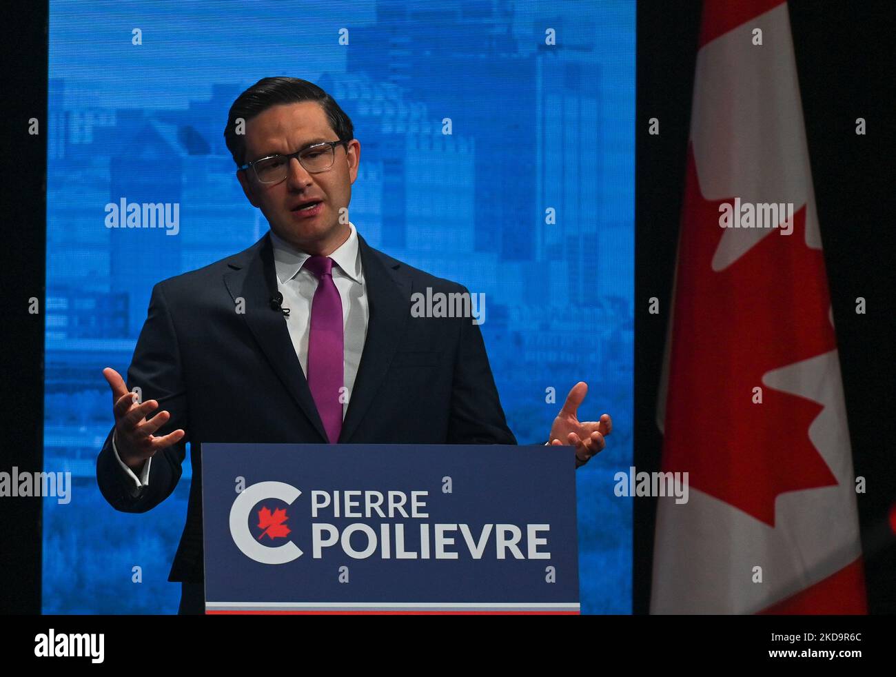 Conservative leadership candidate pierre poilievre hires stock