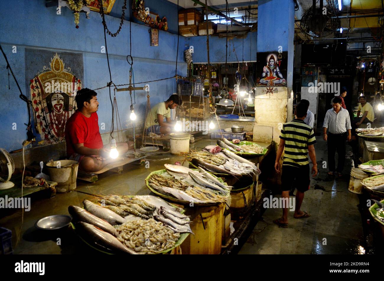 A wholesale fish market in Kolkata, India, 12 May, 2022. Retail Inflation Surges To 7.79 In
