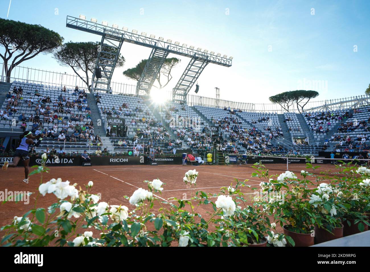 Coco Gauff in action during the Internazionali BNL D'Italia 2022 match