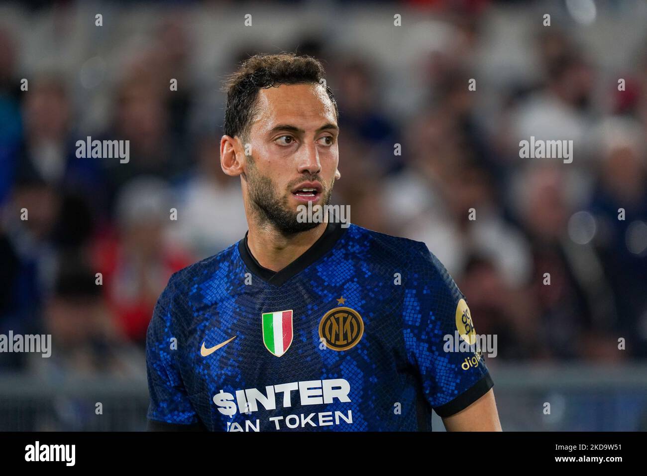 Hakan Calhanoglu of Fc Internazionale during FC Juventus against FC Internazionale,Coppa Italia Final, at Stadio Olimpico on May 11th, 2022. (Photo by Alessio Morgese/NurPhoto) Stock Photo