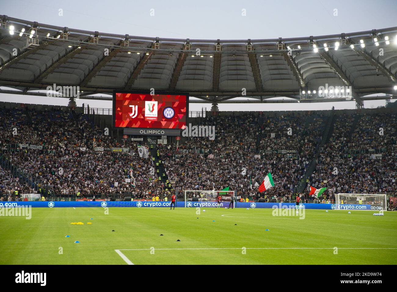 Stadio Olimpico in Rome during FC Juventus against FC Internazionale,Coppa Italia Final, at Stadio Olimpico on May 11th, 2022. (Photo by Alessio Morgese/NurPhoto) Stock Photo