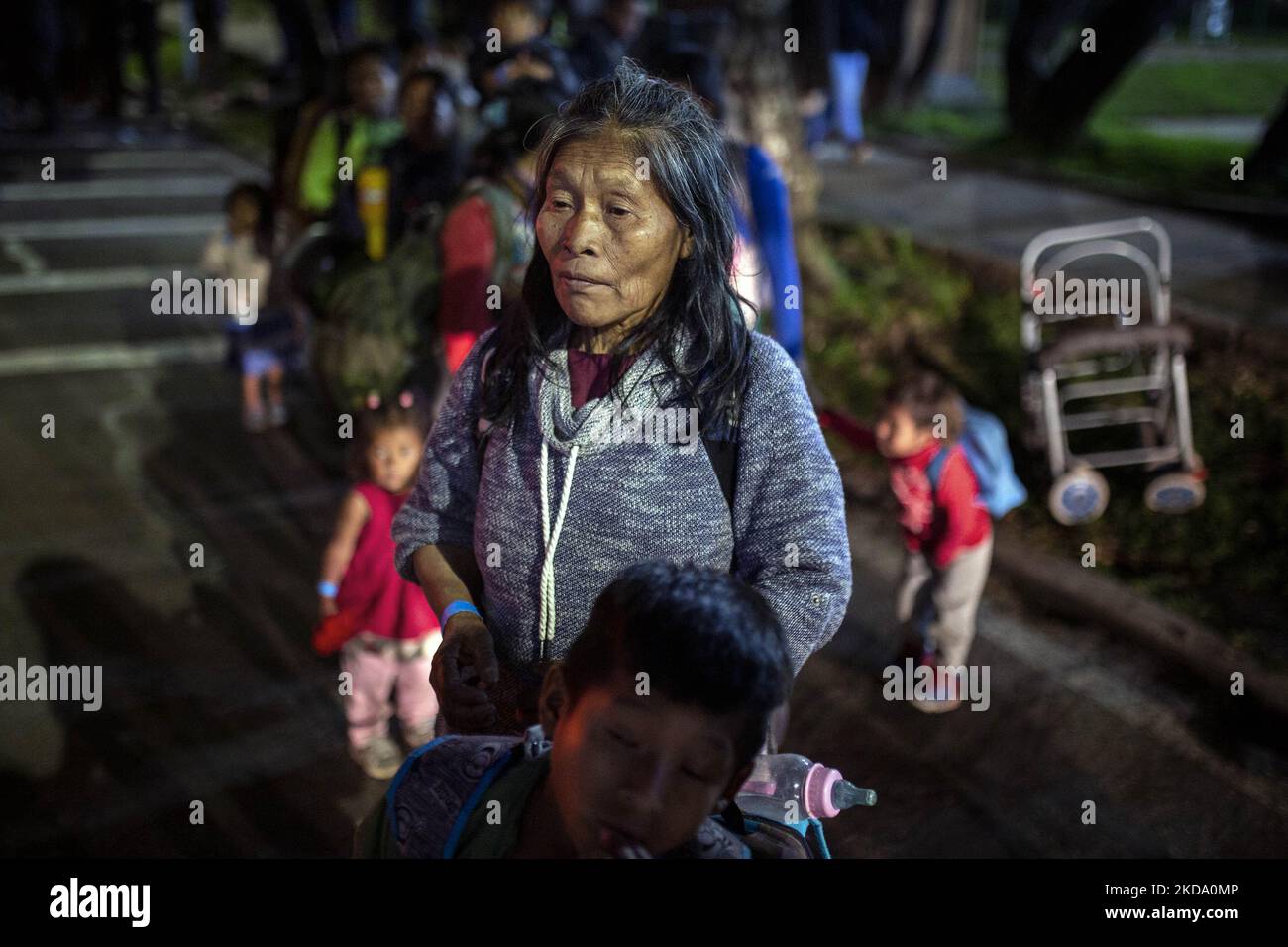 Last day of the indigenous camp at Parque Nacional. Bogotá, Colombia, may 12, 2022. (Photo by Robert Bonet/NurPhoto) Stock Photo