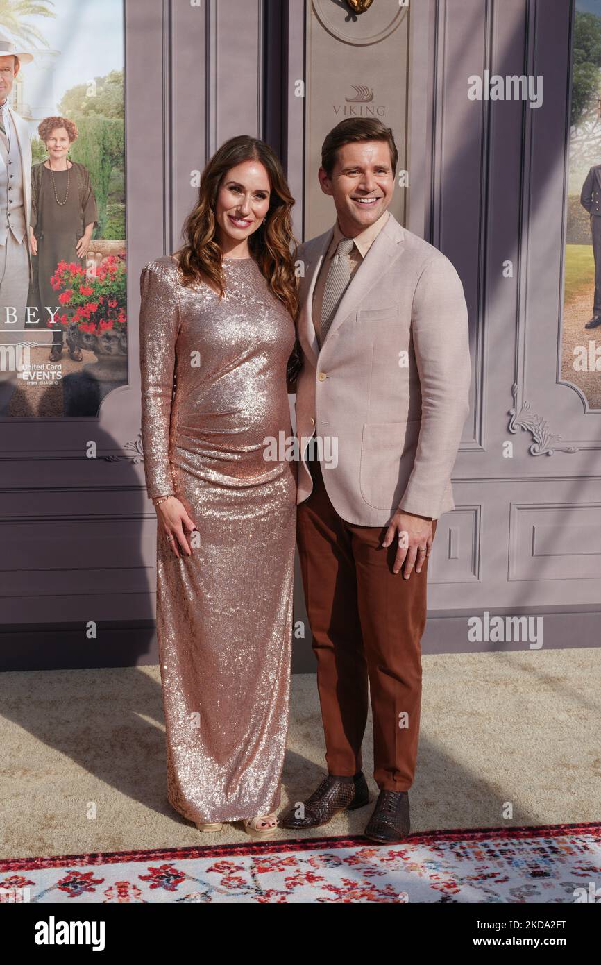 NEW YORK, NEW YORK - MAY 15: Jessica Blair Herman and Allen Leech