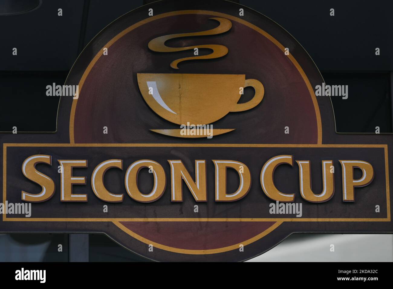 A View Of Second Cup Logo In Downtown Edmonton On Sunday May 15 2022 A View Of Second Cup Logo In Downtown Edmonton On Sunday May 15 2022