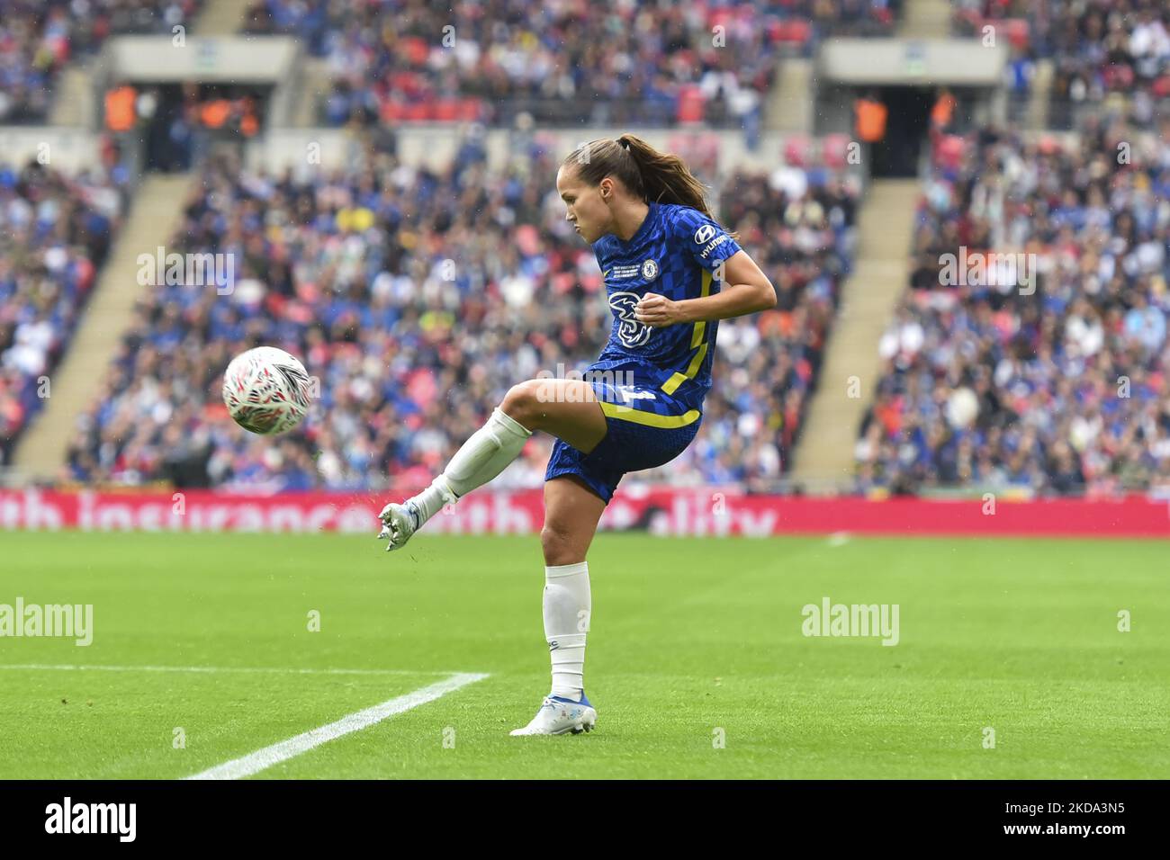 Guro Reiten of Chelsea in action during the Women's FA Cup Final
