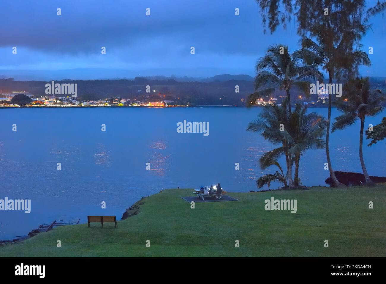 Scenic impressions from the magic landscape and eastern coastline along Mamalahoa Hwy towards Hilo, Big Island HI Stock Photo