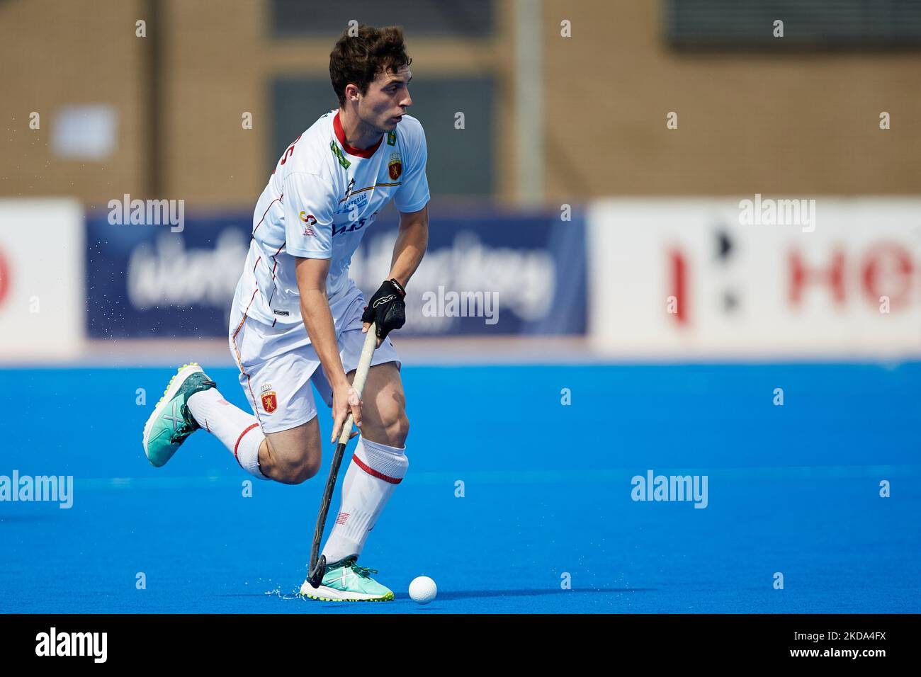 Gerard Clapes of Spain in action during the FIH Hockey Pro League Men game between Spain and Argentina at Estadio Betero, May 15, 2022, Valencia, Spain (Photo by David Aliaga/NurPhoto) Stock Photo
