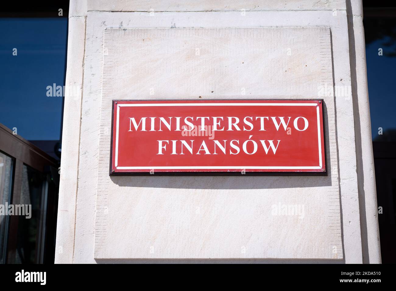 Polish Ministry of Finance in Warsaw, Poland on May 16, 2022 (Photo by Mateusz Wlodarczyk/NurPhoto) Stock Photo