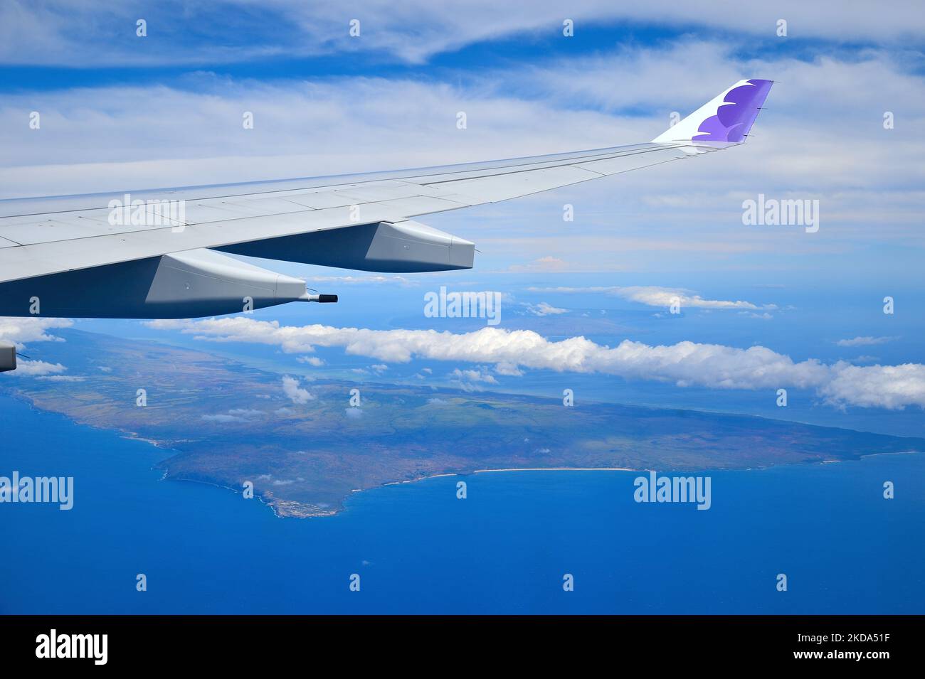 Honolulu airport is the home base of Hawaiian Airlines, Oahu HI Stock Photo