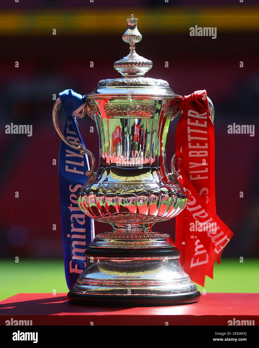 The FA Cup before kick off FA Cup Final between Chelsea and Liverpool at Wembley Stadium , London, UK 14th May , 2022 (Photo by Action Foto Sport/NurPhoto) Stock Photo