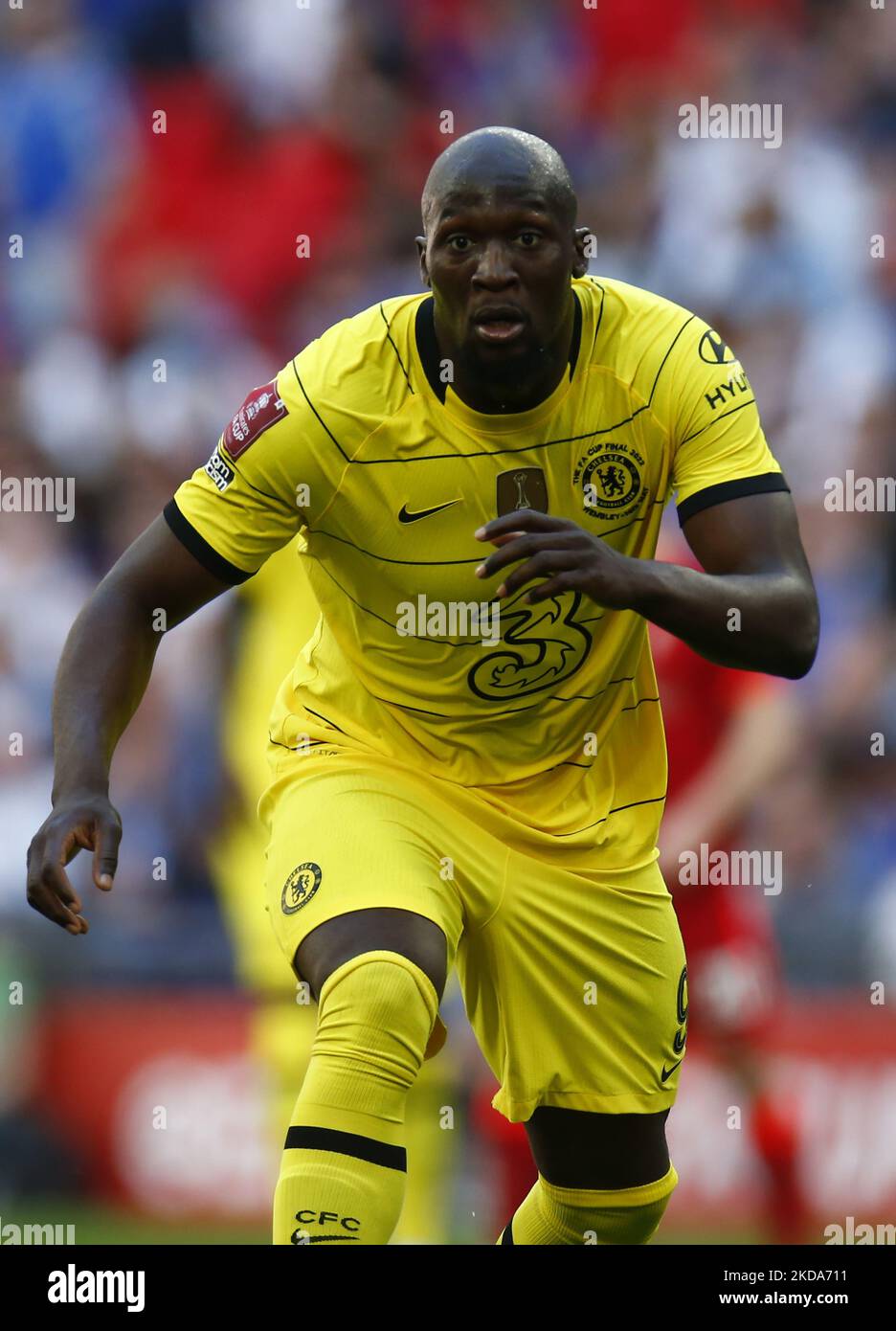 Chelsea's Romelu Lukaku during FA Cup Final between Chelsea and Liverpool at Wembley Stadium , London, UK 14th May , 2022 (Photo by Action Foto Sport/NurPhoto) Stock Photo