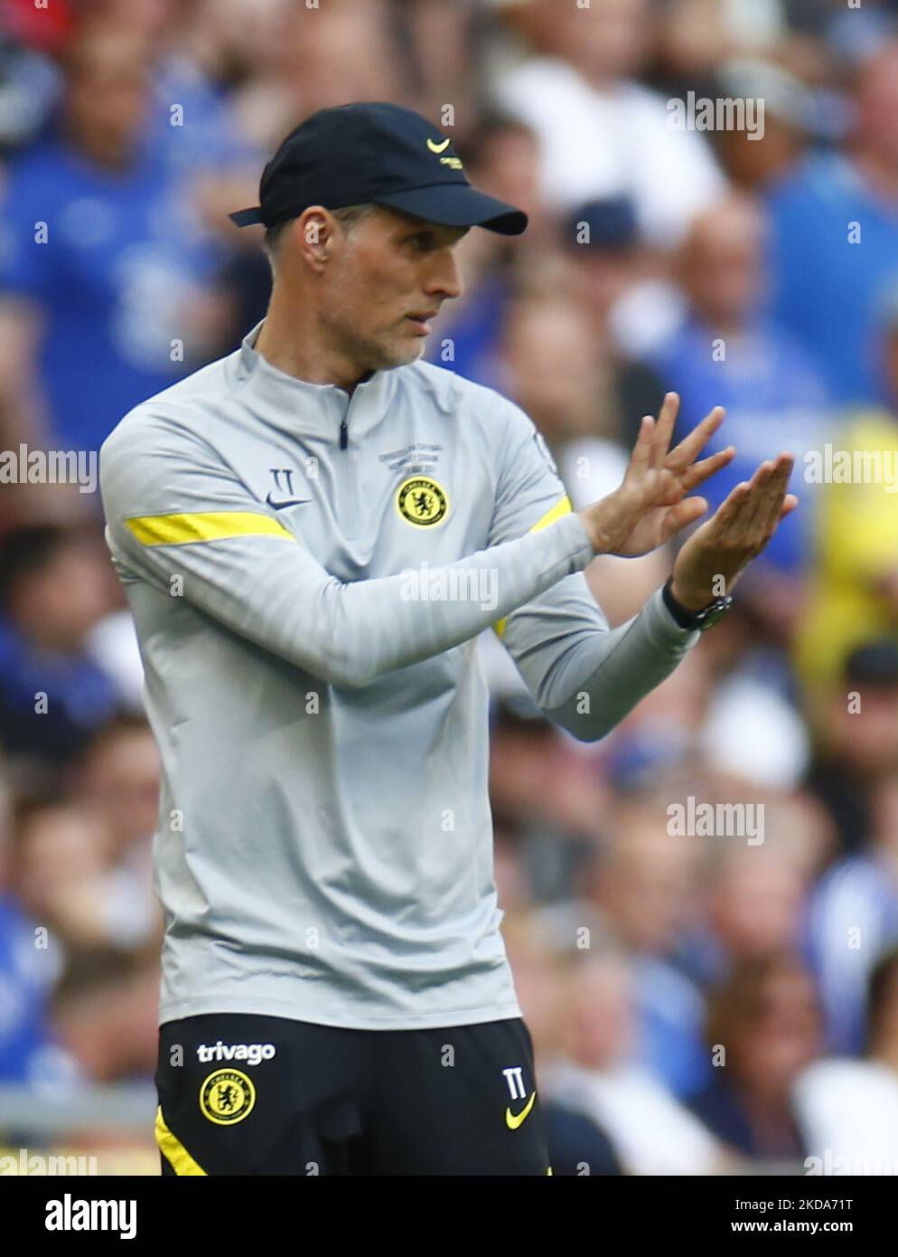 Chelsea manager Thomas Tuchel during FA Cup Final between Chelsea and Liverpool at Wembley Stadium , London, UK 14th May , 2022 (Photo by Action Foto Sport/NurPhoto) Stock Photo
