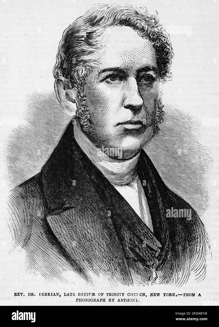 Portrait of Reverend Dr. William Berrian, late rector of Trinity Church