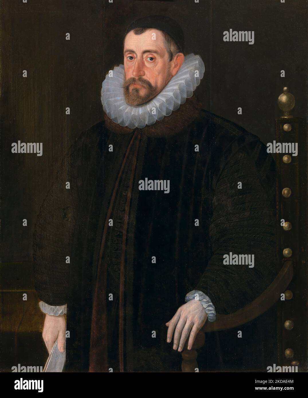 Sir Francis Walsingham (ca. 1532–1590) by John de Critz, ca. 1550–1642.  ca. 1589 Stock Photo