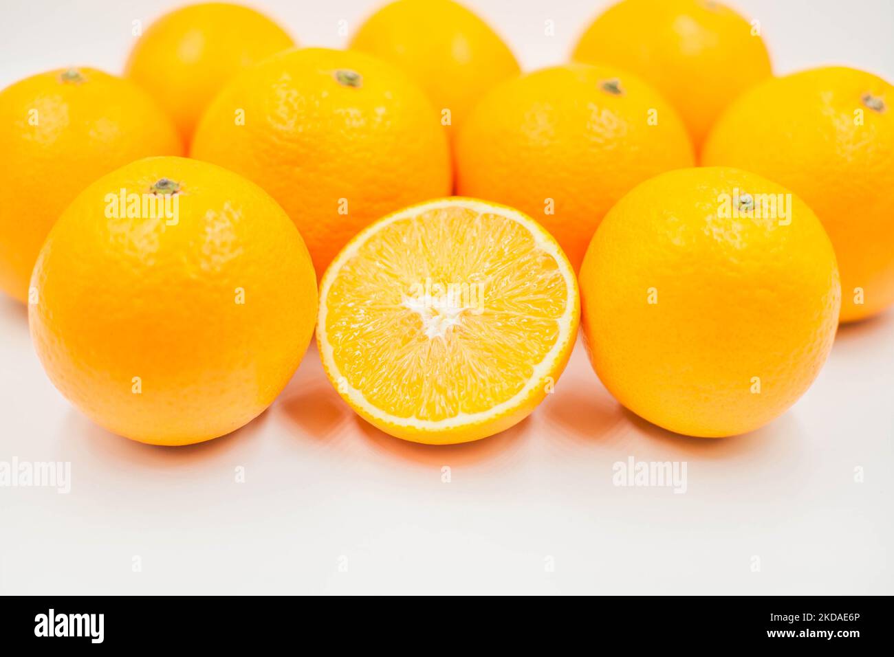 Perfectly Ripe Orange The fresh ripe oranges isolated on white background Stock Photo - Alamy