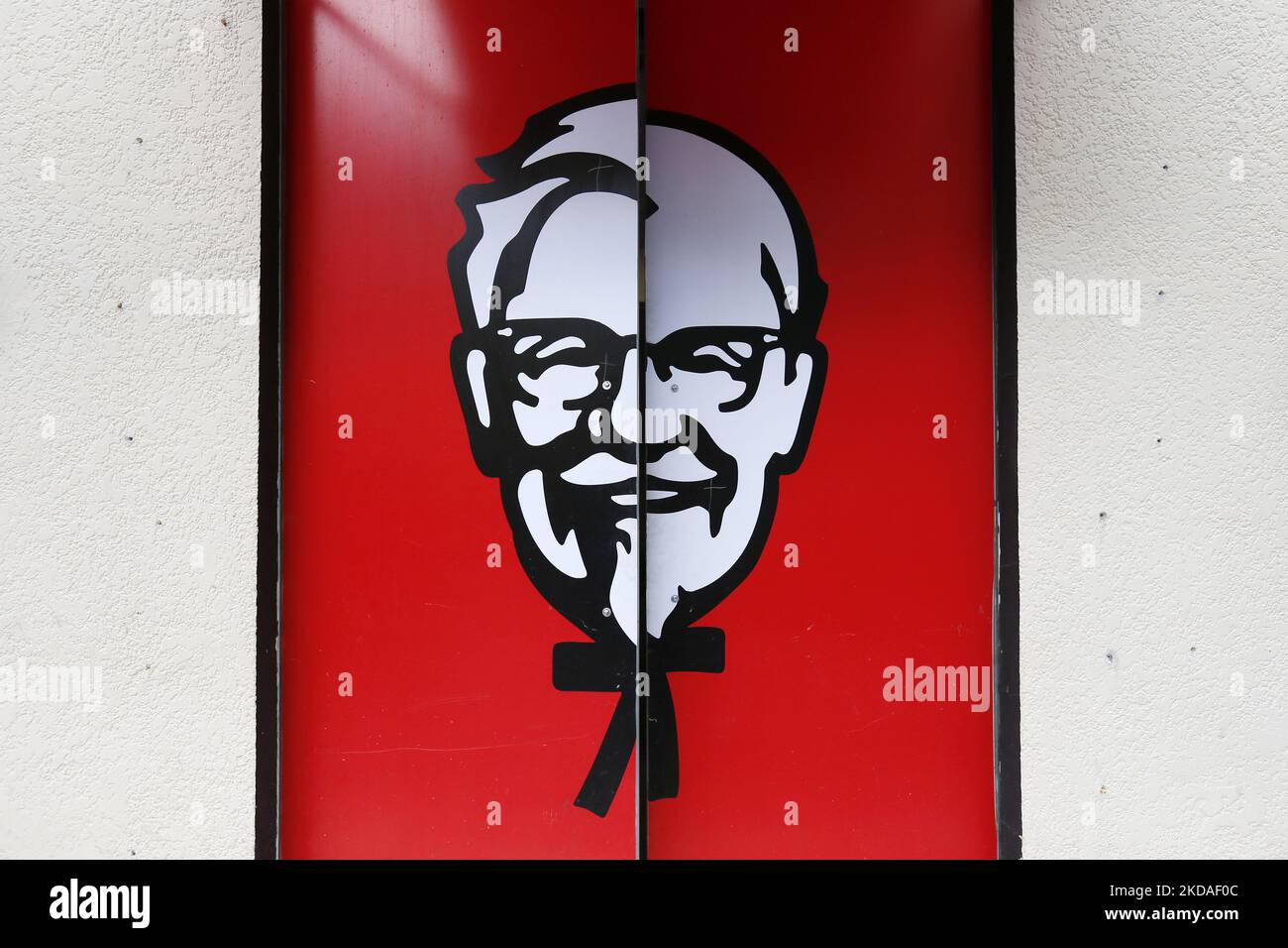 A Kentucky Fried Chicken (KFC) restaurant is pictured in Odesa, Ukraine on 19 May 2022. A KFC fast food restaurant began to work in Odesa again, local media informed on 18 May 2022. (Photo by STR/NurPhoto) Stock Photo