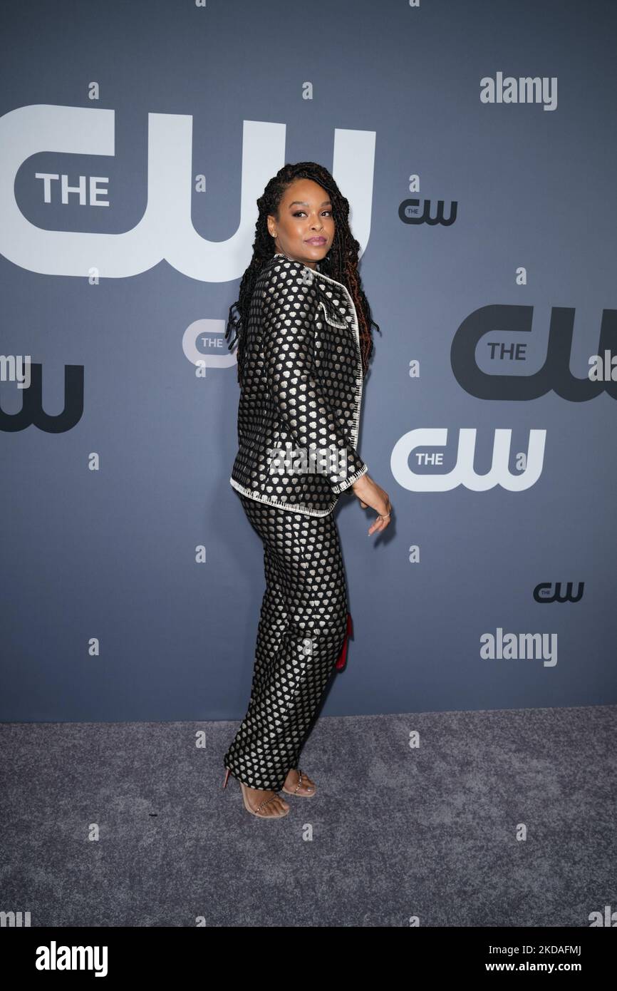 Demetria McKinney attends The CW Network's 2022 Upfront Arrivals at New York City Center on May 19, 2022 in New York City. (Photo by John Nacion/NurPhoto) Stock Photo