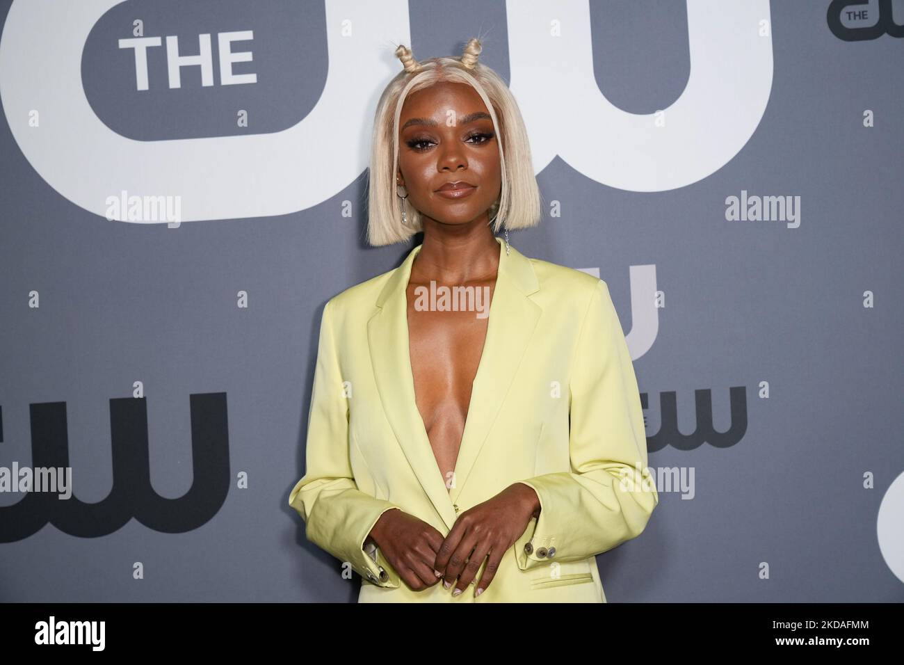 Ashleigh Murray attends The CW Network's 2022 Upfront Arrivals at New
