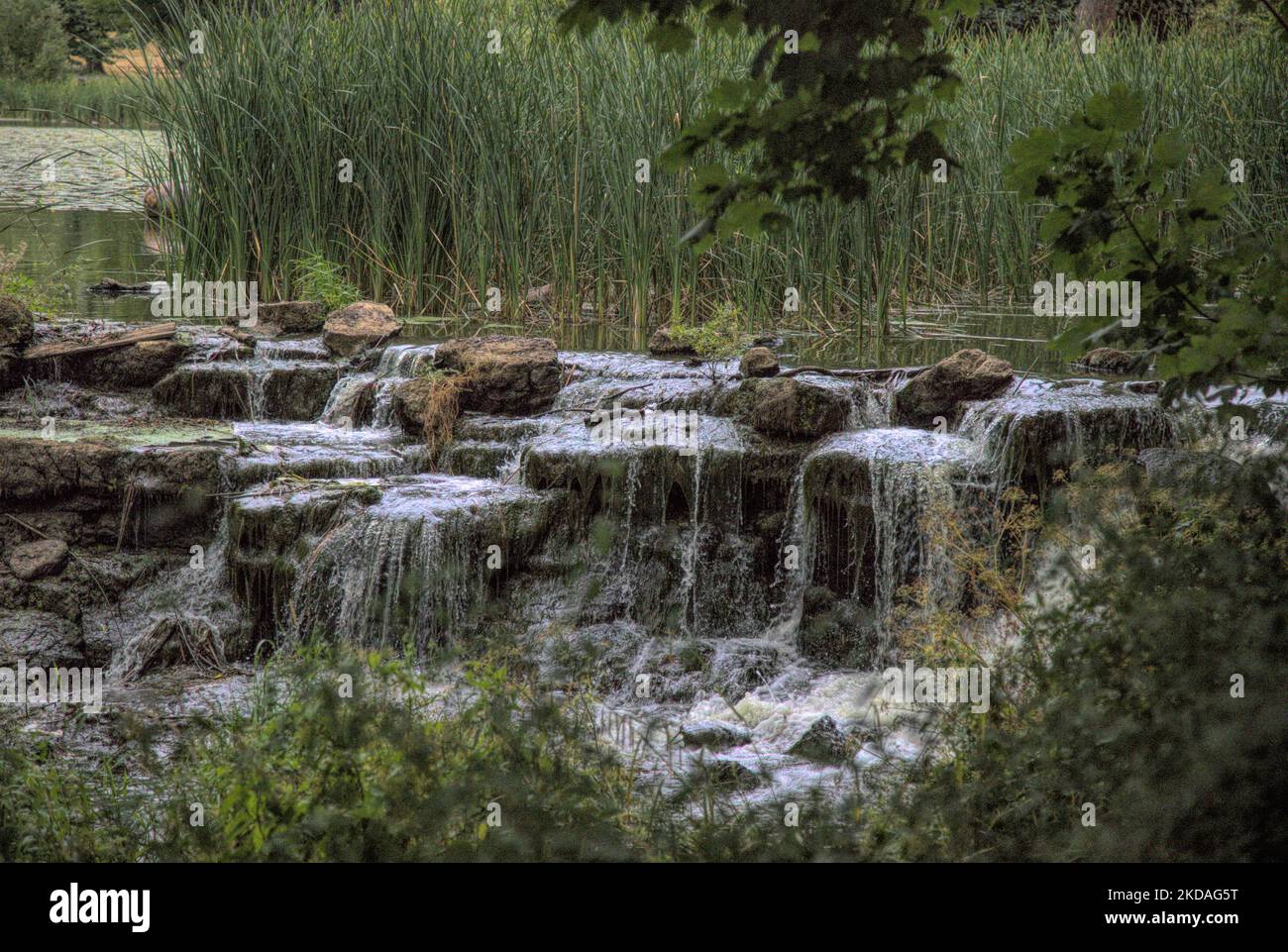 Small waterfalls wallpaper hi-res stock photography and images - Alamy