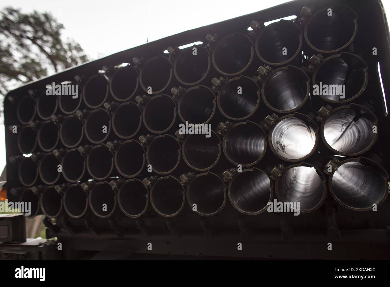 Rocket luncher during Recruitment picnic for Polands new voluntary general military service seen in Kozienice on May 21, 2022. (Photo by Maciej Luczniewski/NurPhoto) Stock Photo