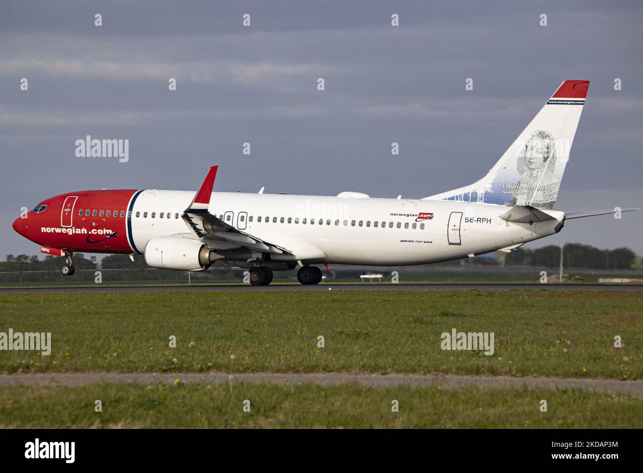 Norwegian Boeing 737800 aircraft departing from Amsterdam Schiphol