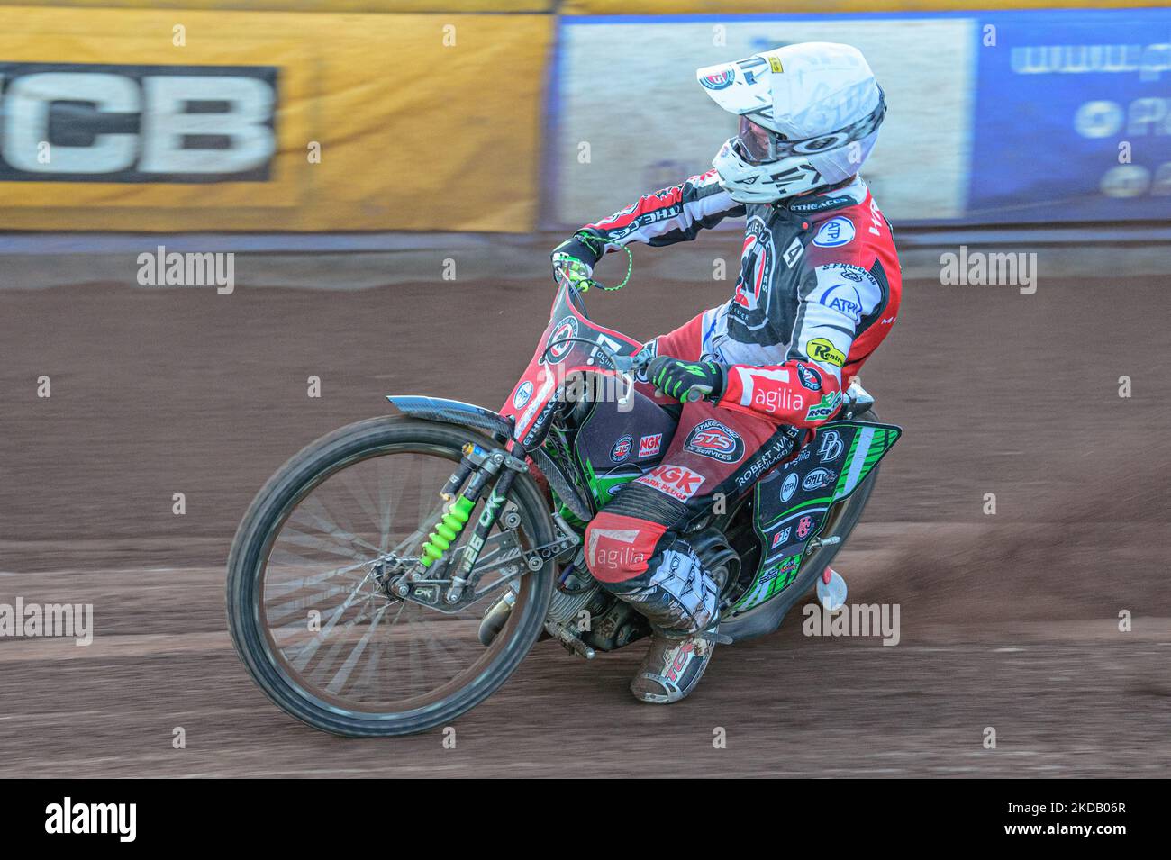 Charles Wright in action for Belle Vue ATPI Aces during the SGB Premiership match between Sheffield Tigers and Belle Vue Aces at Owlerton Stadium, Sheffield on Thursday 26th May 2022. (Photo by Ian Charles/MI News/NurPhoto) Stock Photo