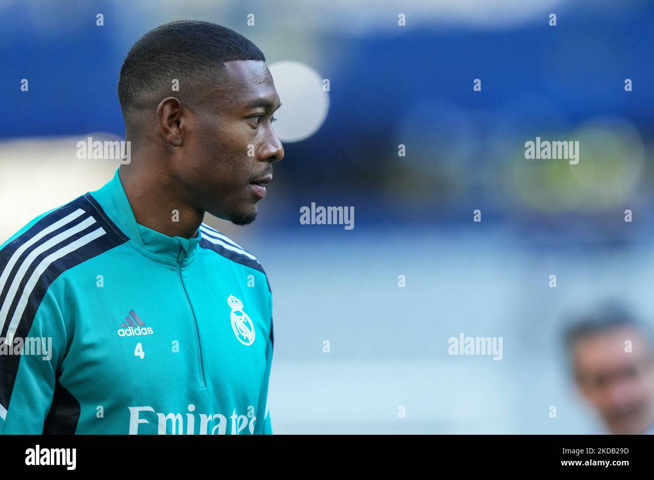 David Alaba of Real Madrid CF looks on during Real Madrid training ...